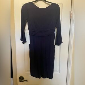 Eliza J Midnight Long Sleeve Dress with Pockets